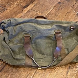 J crew Duffel Cotton with Leather Trim
